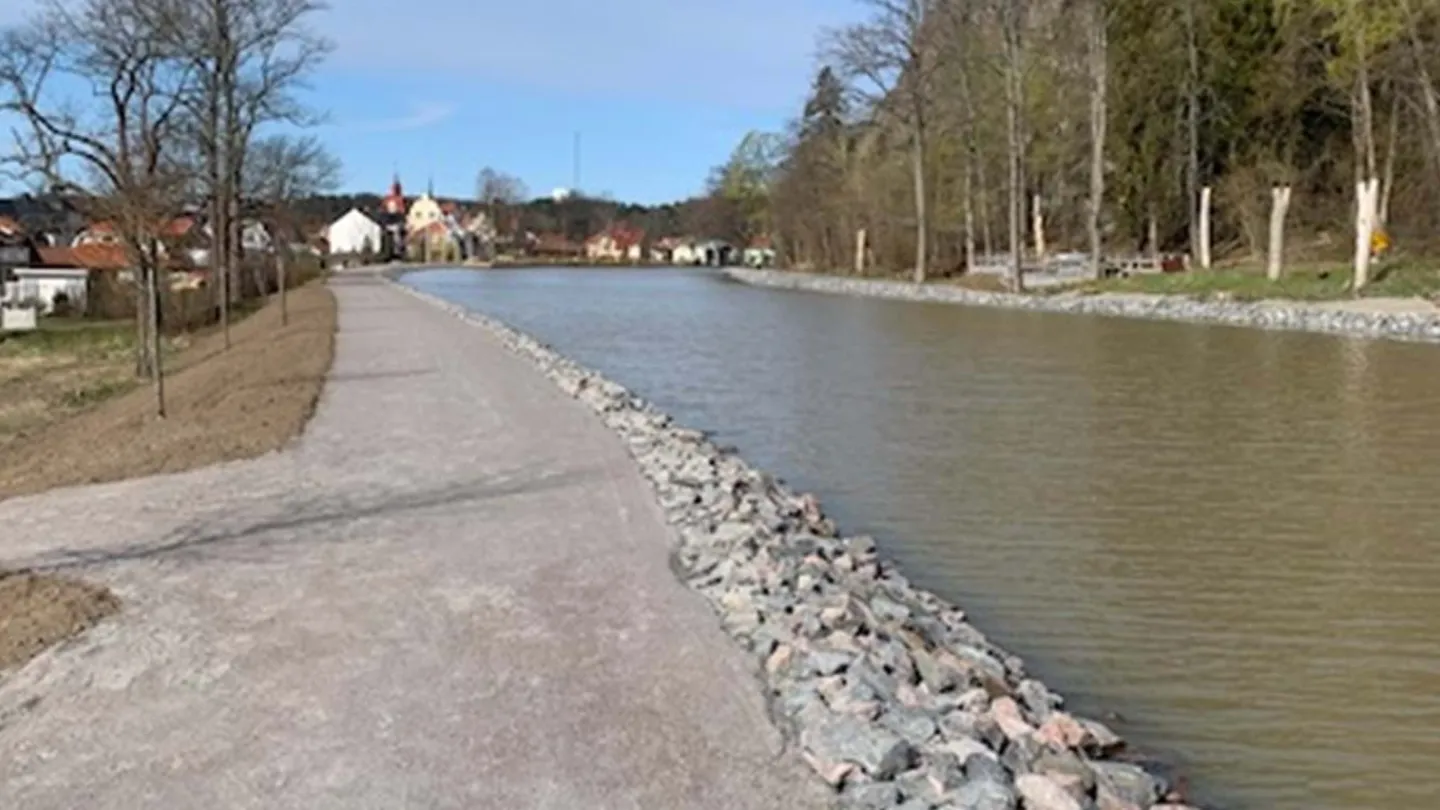 Ny kanalbank i Söderköping