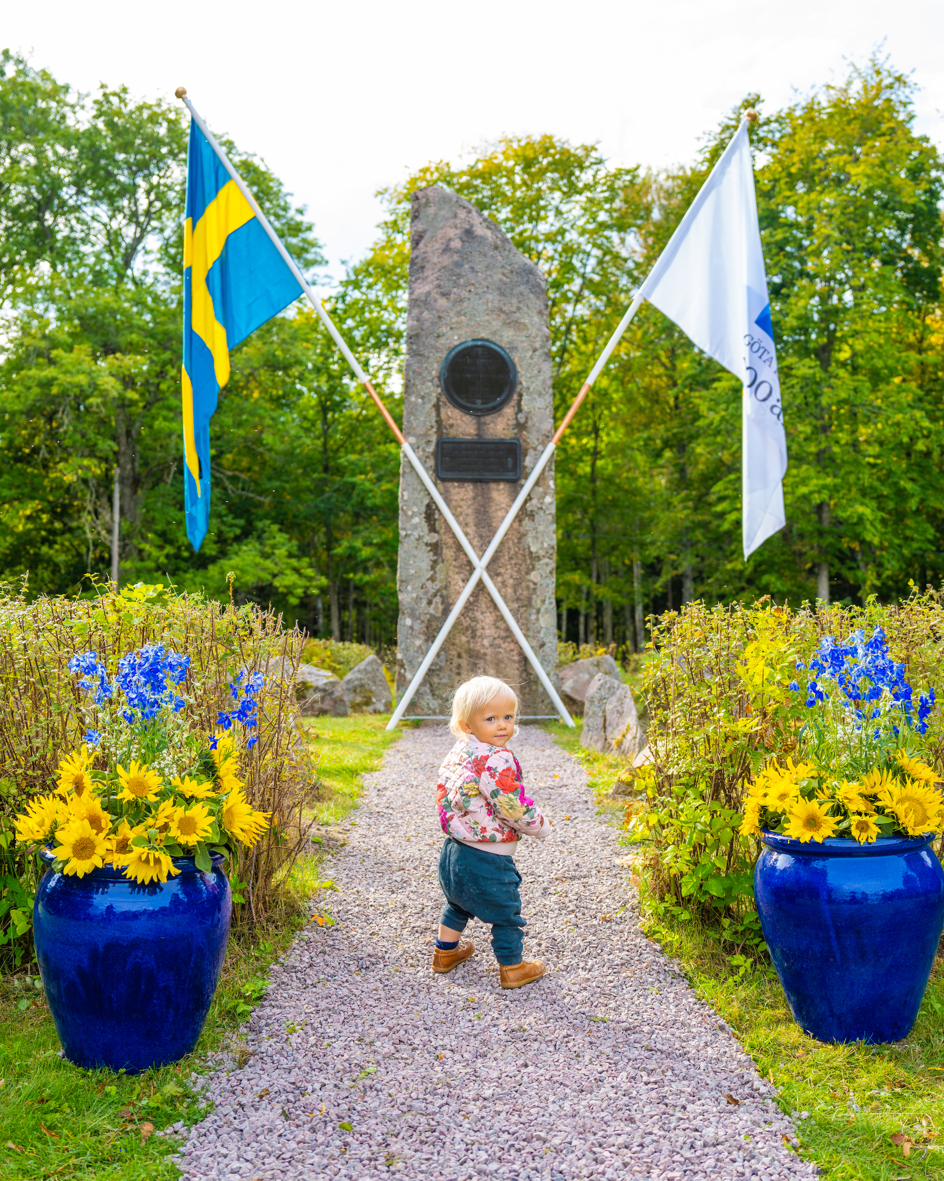 Kranskulla vid monumentet i Hajstorp under 200-årsjubileet