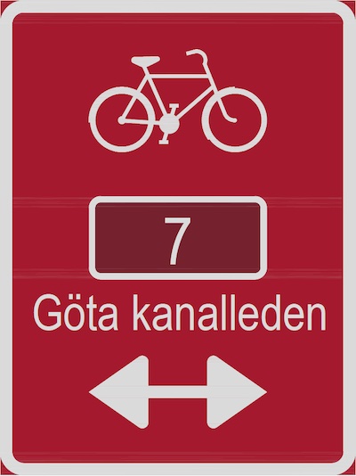 Bild på skylt för nationell cykelled