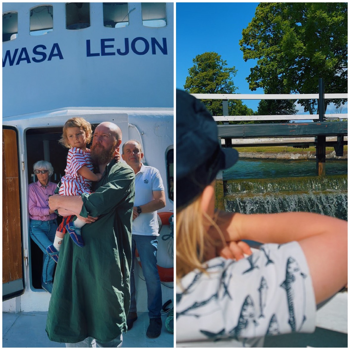 Familj åker en båttur med M/S Wasa Lejon 