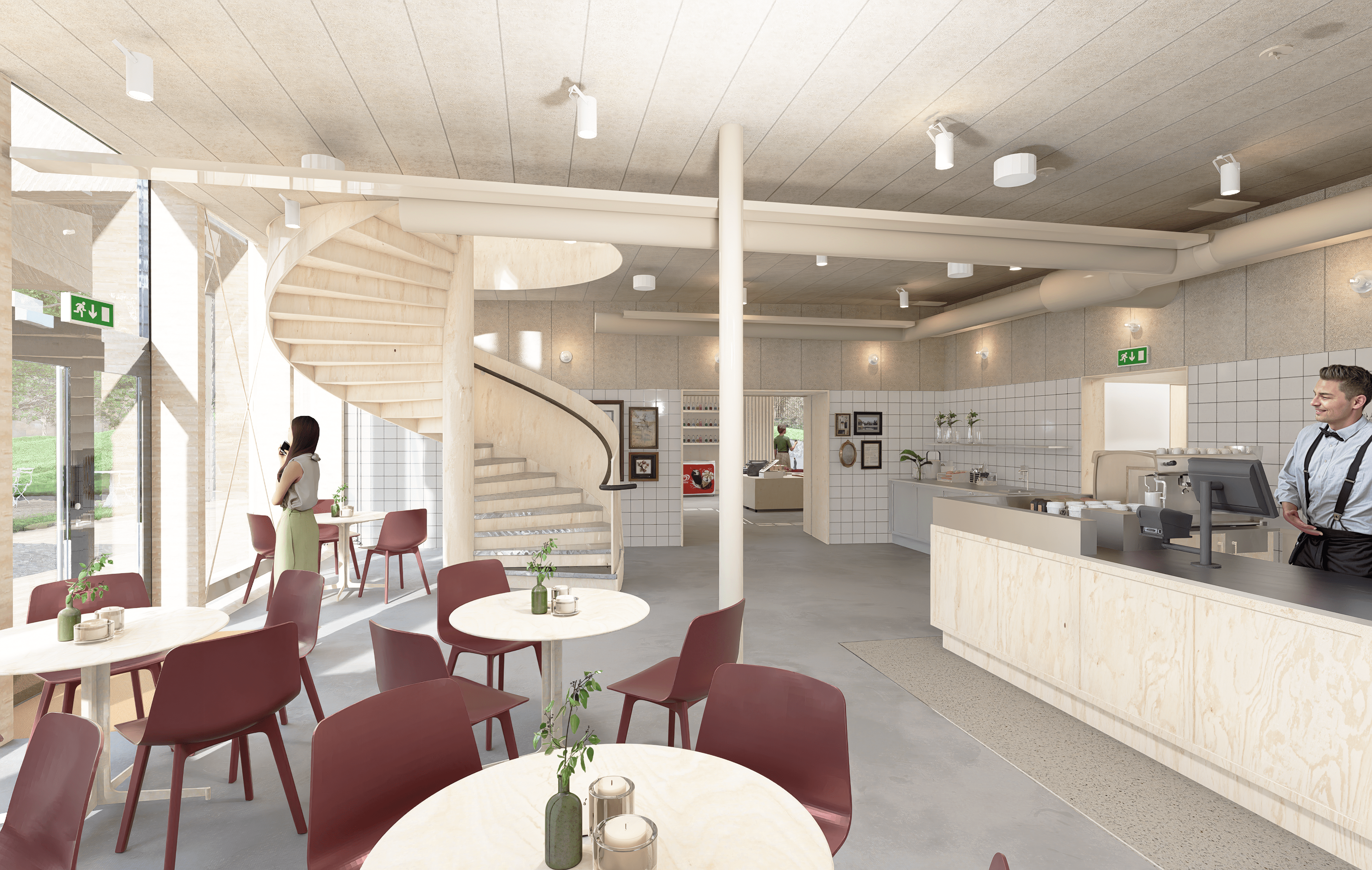 Besökscentrum i Berg, café