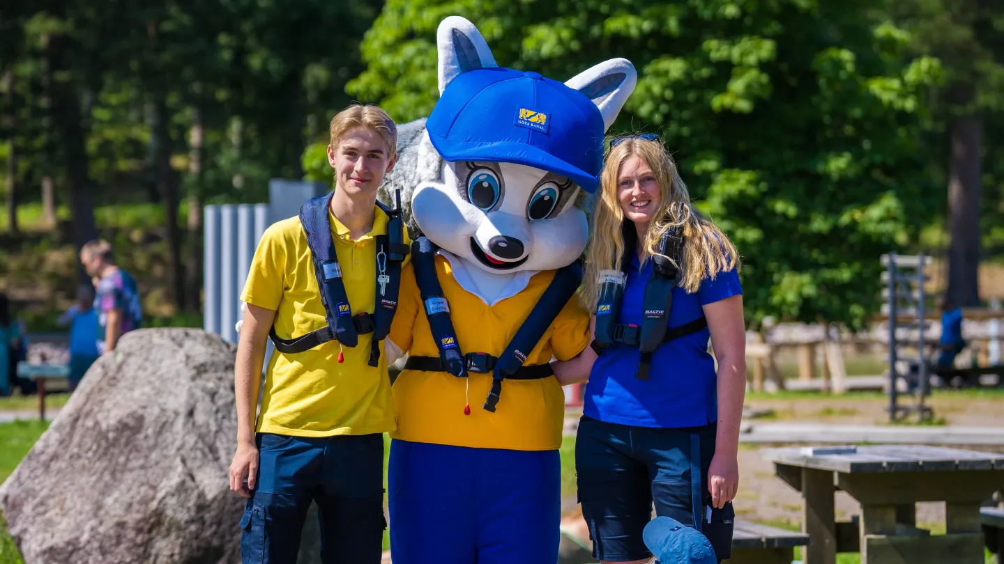 Slussvärd, arbetsledare och Grynet Grävling