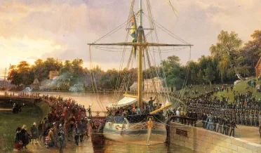 Målning av kanalinvigningen i Mem 1832