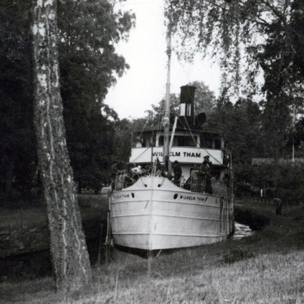 Historisk bild Wilhelm Tham vid Forsvik