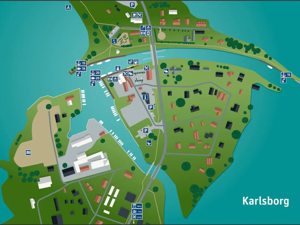 Karlsborgs gästhamn - en myllrande kanalhamn
