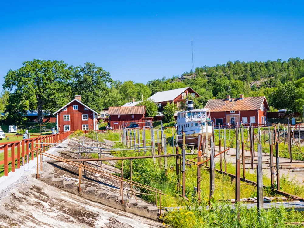 Klevbrinken guest harbour, just outside Söderköping
