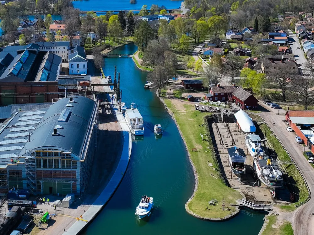 Indockning i torrdockan i Motala